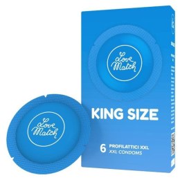Prezerwatywy-Love Match King Szie XXL - 6 pcs pack Boss of toys