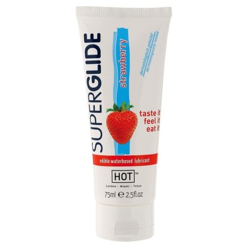 Żel-HOT Superglide STRAWBERRY- 75ml edible lubricant waterbased Boss of toys