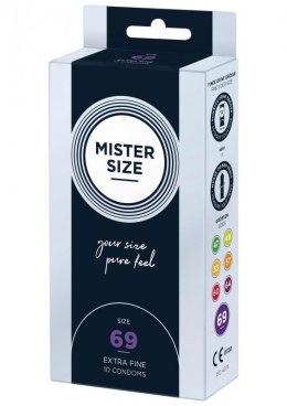 MISTER SIZE 69mm Condoms 10pcs Natural Boss of toys