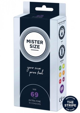 MISTER SIZE 69mm Condoms 10pcs Natural Boss of toys