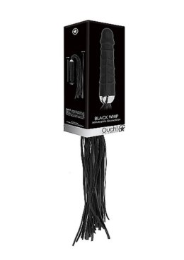 Black Whip with Realistic Silicone Dildo - Black Boss of toys