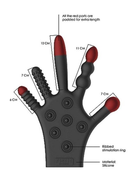 Silicone Stimulation Glove - Black Boss of toys