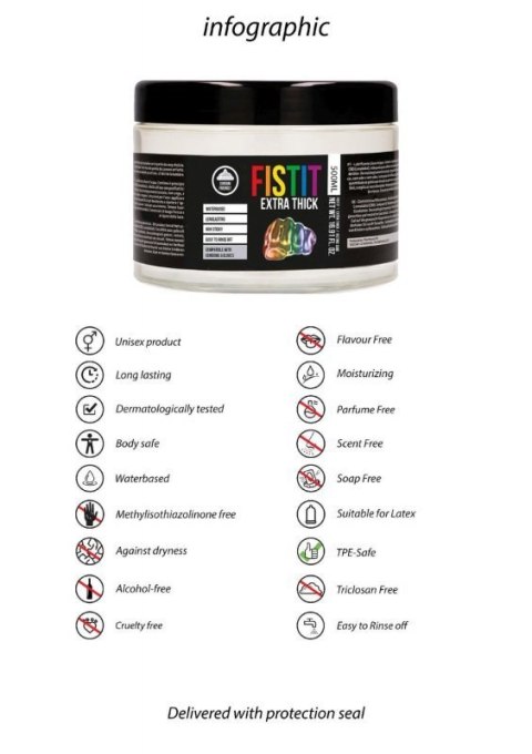 Fist It - Extra Thick - Rainbow - 500 ml Boss of toys