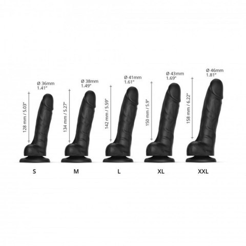 SLIDING SKIN REALISTIC DILDO BLACK S Boss of toys