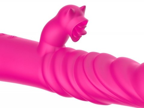 Tongue licking Triple Stimulation Thrusting Vibrator Boss of toys