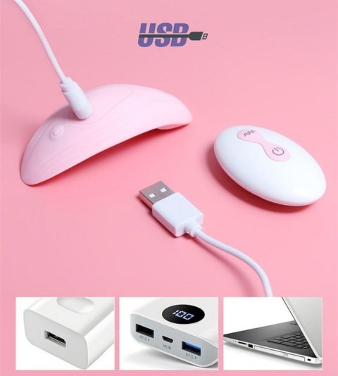 Ultrathin Wearable remote mini vibe PINK Boss of toys