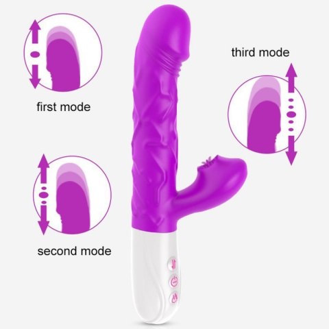 Wibrator- SiliconeTongue Vibrator, USB 10 Function Boss of toys