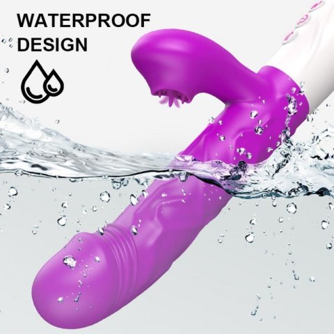 Wibrator- SiliconeTongue Vibrator, USB 10 Function Boss of toys