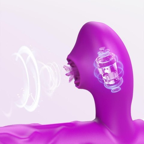 Wibrator- SiliconeTongue Vibrator, USB 10 Function Boss of toys