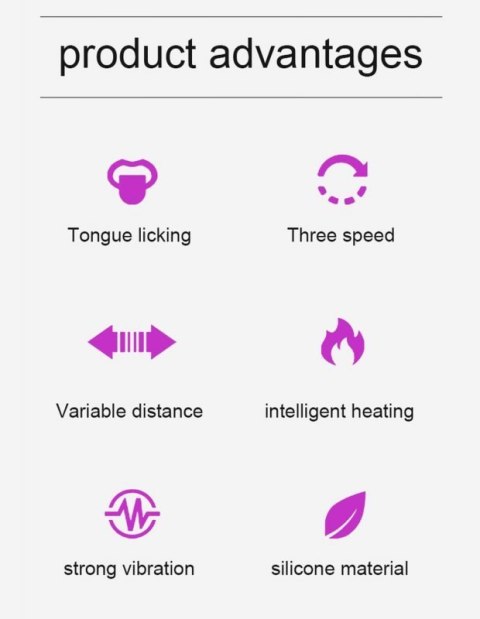 Wibrator- SiliconeTongue Vibrator, USB 10 Function Boss of toys