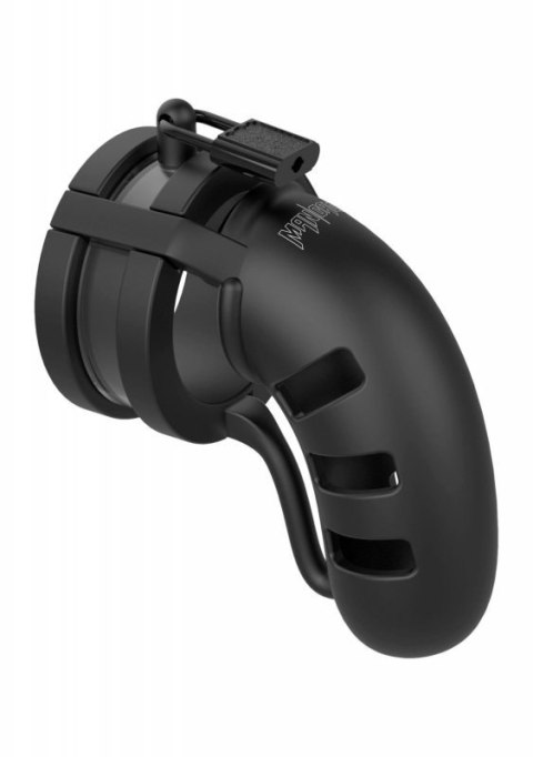 Model 19 - Chastity - 4.5"""" - Sil Cage Ballsplitter - Black Boss of toys