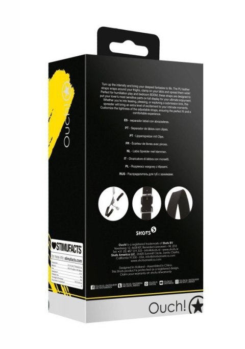 Labia Spreader with Clamps - Black Boss of toys