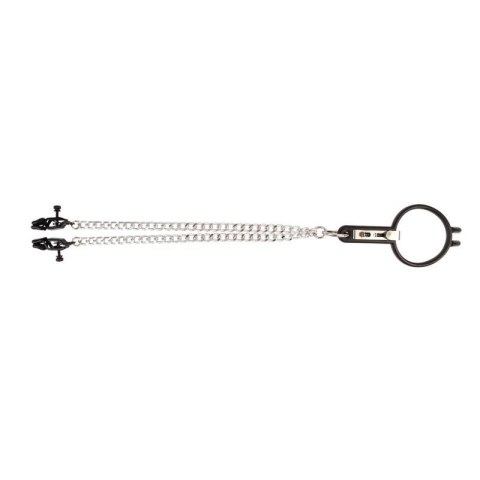 Humiliate Mouth Spreader with Nipple Clamps Boss of toys