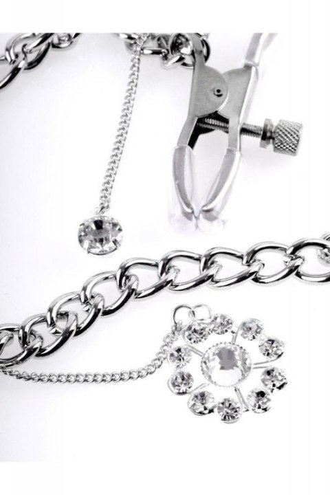 FETISH FANTASY SERIES CRYSTAL NIPPLE CLAMPS SILVER Boss of toys