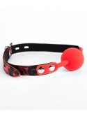 Red Silicone Ball Gag Leopard Boss of toys