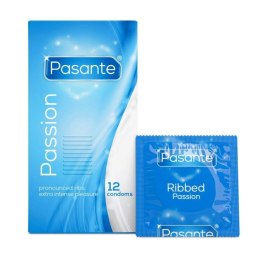 Pasante Ribbed/Passion Condoms 12 pcs Boss of toys
