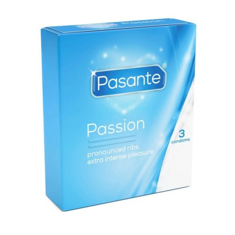 Pasante Ribbed/Passion Condoms 3 pcs Boss of toys
