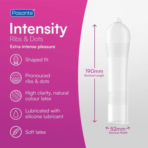 Pasante Ribs & Dots/Intensity Condoms 12 pcs Boss of toys