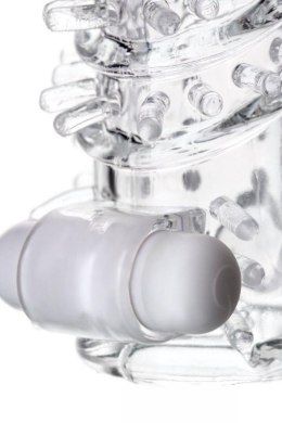 Sleeve TOYFA A-Toys Fril, with vibro bullet, TPR, transparent, 13,4 cm Boss of toys