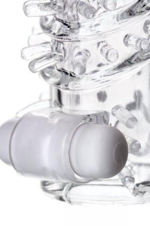 Sleeve TOYFA A-Toys Fril, with vibro bullet, TPR, transparent, 13,4 cm Boss of toys