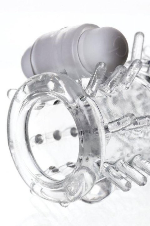 Sleeve TOYFA A-Toys Fril, with vibro bullet, TPR, transparent, 13,4 cm Boss of toys