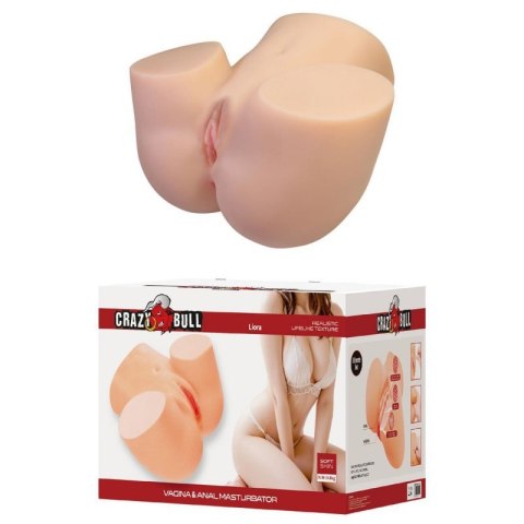 Crazy Bull Liora Vibrating Vagina & Anal Masturbator - Flesh Boss of toys