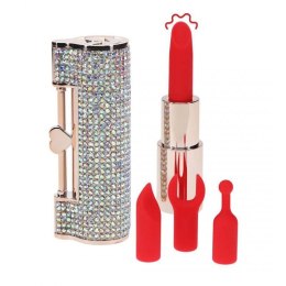 Diamond - Lipstick Vibrator with 4 Attachments - Iridescent Boss of toys