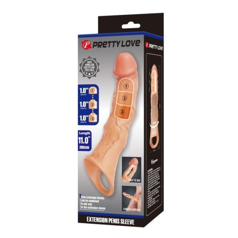 Pretty Love Extension Penis Sleeve with Modular Length Blocks - 28 cm Boss of toys