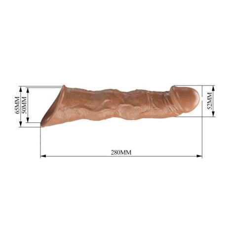 Pretty Love Extension Penis Sleeve with Modular Length Blocks Brown - 28 cm Boss of toys