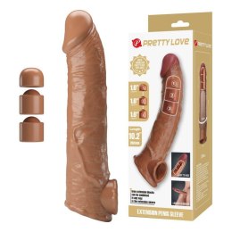 Pretty Love Extension Penis Sleeve with Modular Length Blocks - Dark Brown - 26 cm Boss of toys