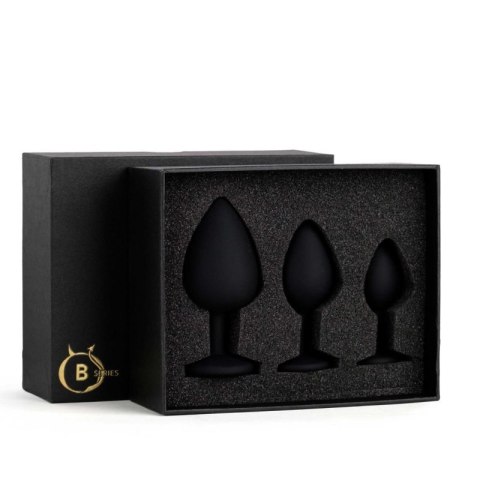 Jewellery - Silicone PLUG - SET Black Boss of toys