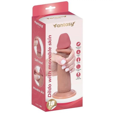 Silicone dildo with movable foreskin 18 cm Boss of toys
