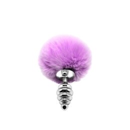 Metal Anal Fluffy Twist Plug S pink Boss of toys