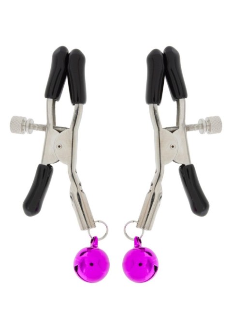 Metalowe zaciski na sutki z dzwoneczkami bdsm sex TOYJOY