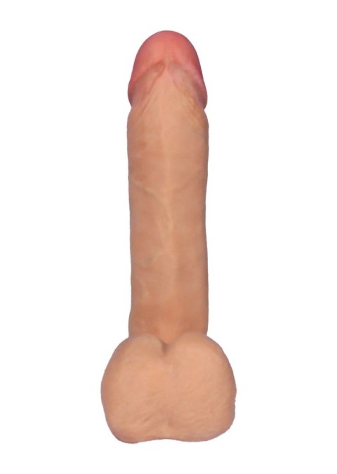 Dildo z wibracjami pilot cyberskóra cielisty 20 cm B - Series Real