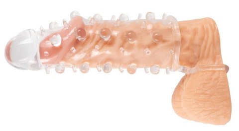 Wydłużająca pogrubiająca nakładka na penisa jądra Crystal