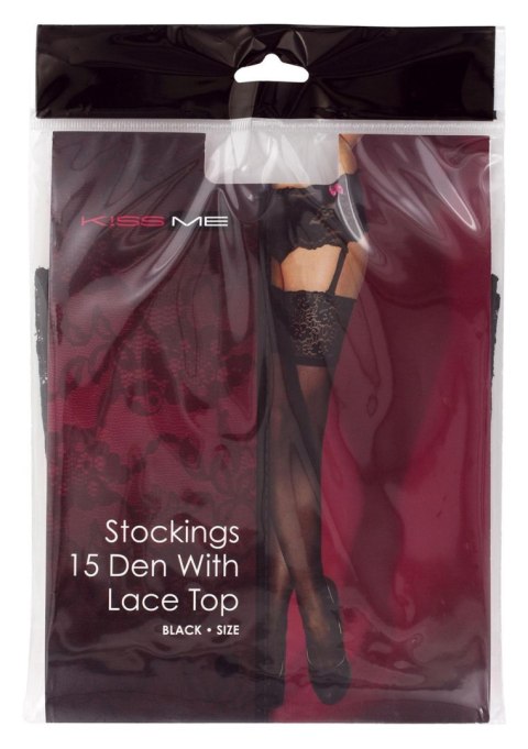Bielizna-Pończochy Czarne L/XL ""Kiss Me"" Kiss Me