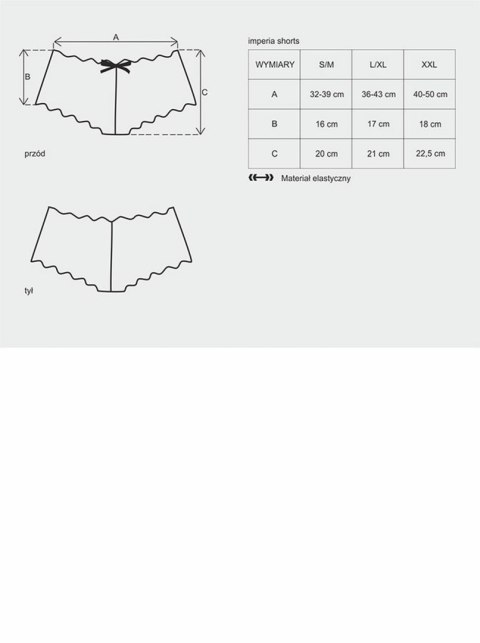 Szorty erotyczne kuszące koronkowe obsessive xxl Obsessive