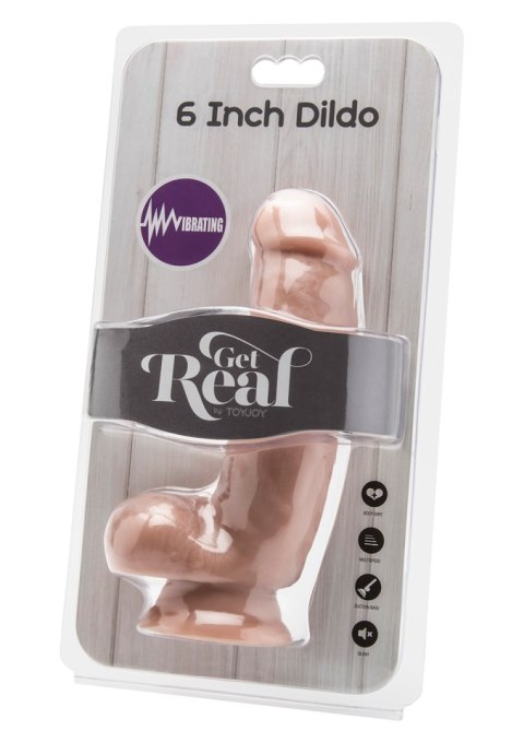 Grube realistyczne dildo wibrator przyssawka 15cm TOYJOY