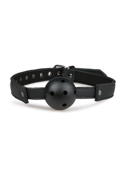 Knebel-Ball Gag With PVC Ball - Black Easytoys