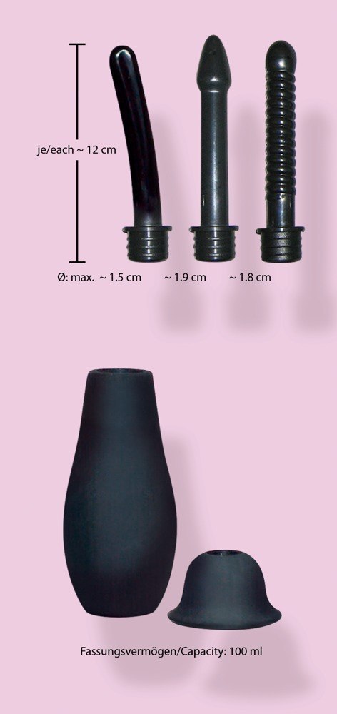 Zestaw gruszka 3 końcówki higiena sex analny Bad Kitty