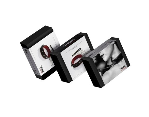 Ćwiekowana obroża skórzana ze smyczą damska bdsm Whips Collection