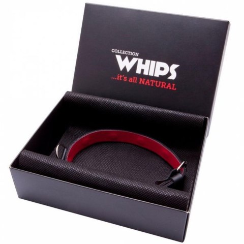 Obroża z naturalnej skóry wąska cienka damsk whips Whips Collection