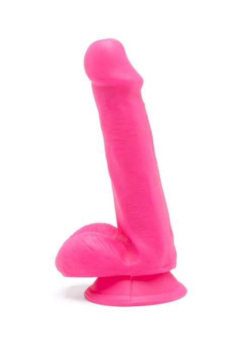 Silikonowy penis dildo z jądrami przyssawką 15cm TOYJOY