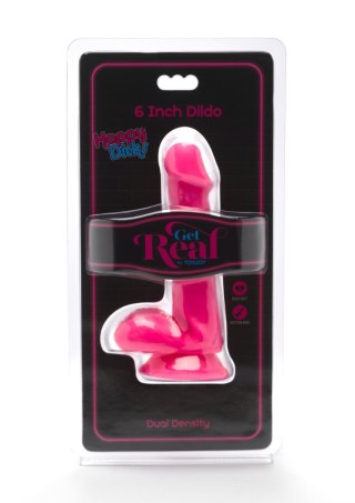 Silikonowy penis dildo z jądrami przyssawką 15cm TOYJOY