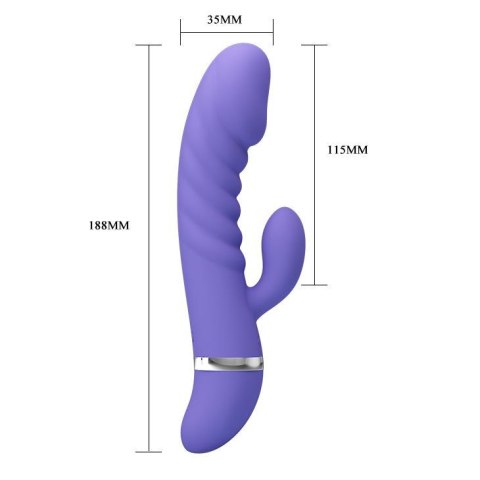Sex wibrator ze stymulatorem łechtaczki 7tryb 18cm Pretty Love