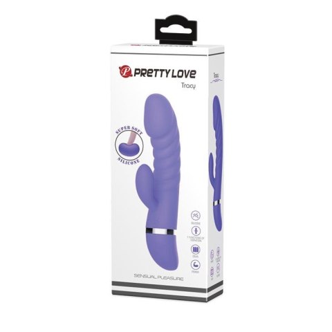 Sex wibrator ze stymulatorem łechtaczki 7tryb 18cm Pretty Love
