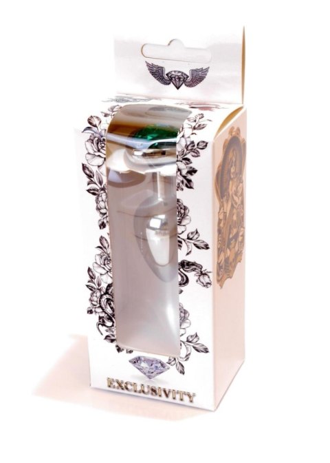 Metalowy plug analny korek kryształ serce 7cm B - Series HeavyFun