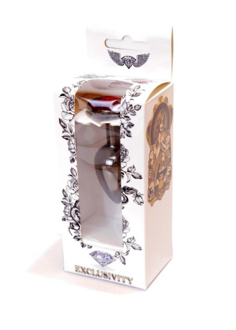 Sex plug korek analny stalowy z kryształem 2,7cm B - Series HeavyFun