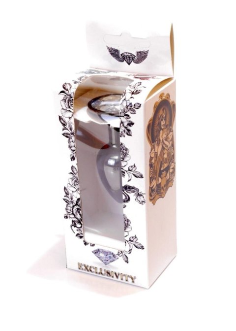 Sex plug korek analny stalowy z kryształem 2,7cm B - Series HeavyFun